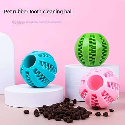 Kbree Pet Cleaning Molar Toy Dog Rubber Ball Chewy Morde -melancia Ball Toy Adequado para cães pequenos,