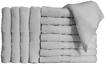 Bennett e Shea 12 peças panos de luxo, resistente ao odor, 13 x 13 toalhas de banho anti-microbia