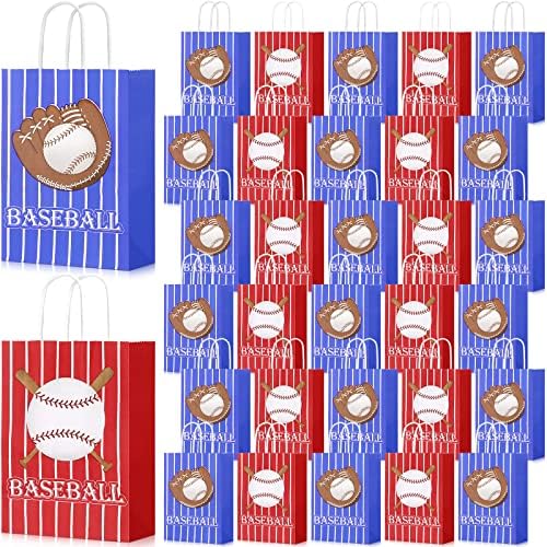 30 PCs Baseball Goodie Bags Bolsas de presente de beisebol Bolsas de tratamento de beisebol lanches de beisebol