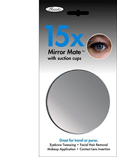 Floxite 15x Mirror Mate com copos de sucção, 3x3x3 polegadas,