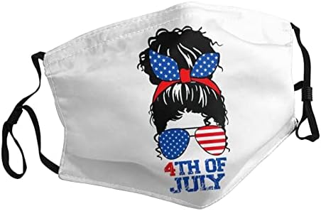 Feliz 4 de julho do Dia da Independência Washable_mask unissex face bandanas para adultos reutilizáveis ​​bocal