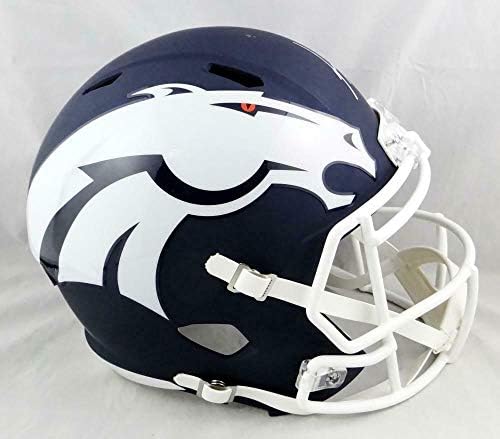 Phillip Lindsay assinou Denver Broncos f/s AMP Speed ​​Helmet- JSA W Auth *White - Capacetes NFL autografados