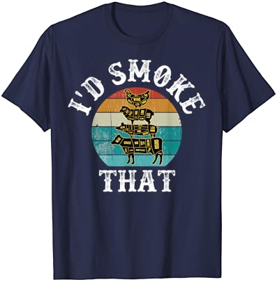 Engraçado Retro Retro BBQ FEMPORK CHEF PAI GOST - Eu fumava aquela camiseta