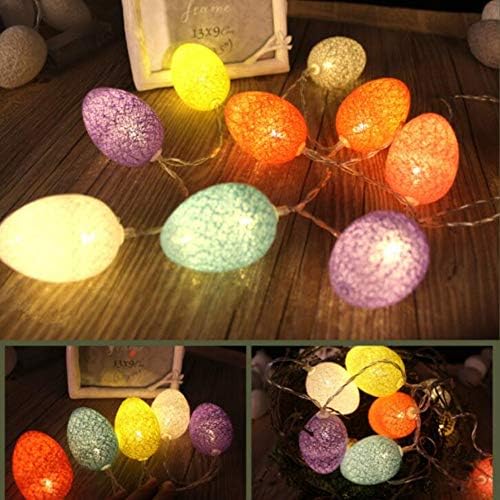 Mochalight Easter Egg String Lights 6ft 10 LEDS Formulário de ovo de Páscoa Luzes LED LUZES DE FELA CURSH