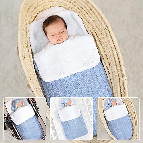Recém-nascidos Baby Swaddle Planta grossa carrinhos de bebê embrulhado maconha lã de lã forrada saco