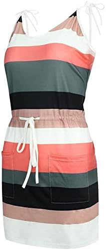 Vestidos de verão para mulheres 2023 praia listrada curta mangueira vestido halter boho floral flowy