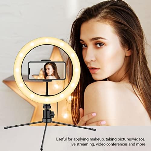 Bright selfie anel Tri-Color Light Compatível com seu NEC Casio Media x N-06e 10 polegadas com remoto para transmissão