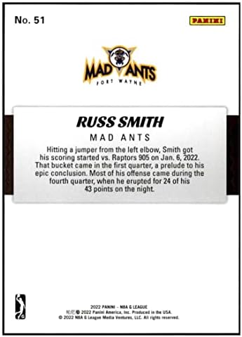 Russ Smith RC 2021-22 Panini NBA G League 51 nm+ -mt+ Basketball Box Set Pré-Rookie