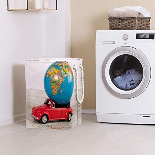 Deyya Cabriolet Car Globe Laundry Baskets dificultam altos e resistentes para crianças adultas meninos