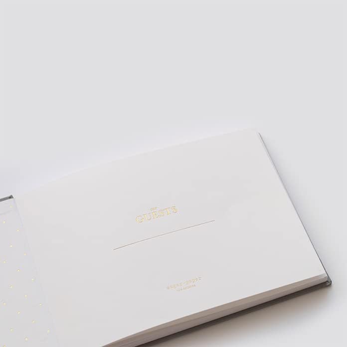 Livro de convidados de papel de açúcar, capa de pano de livros de linho, 60 páginas em branco, 10 x 7 polegadas,
