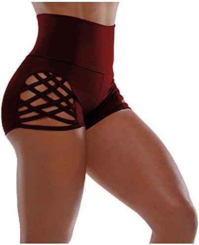 Execução de shorts atléticos para mulheres de coragem alta barriga de controle de barriga confortável