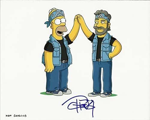 Tommy Chong Mão real assinada como Simpsons Photo 1 Coa Cheech & Chong