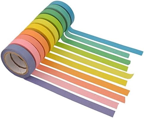 La Tartelette decorativa Washi arco -íris pegajoso adesivo adesivo de fita adesiva para fita dipaper,