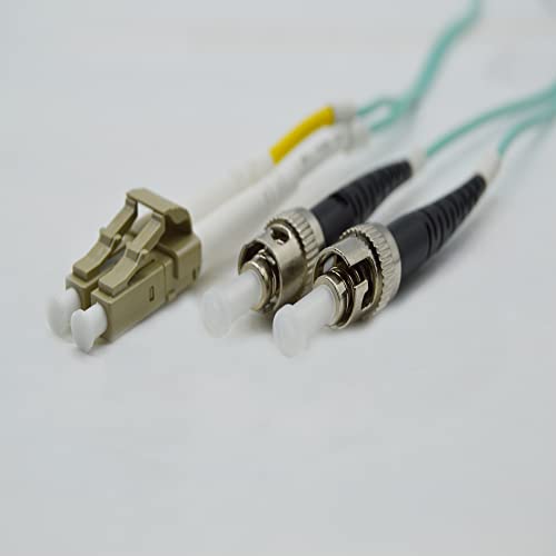 FiberCablesDirect - 0,5m OM3 LC Patch de fibra Cabo eletrônico | 10 GB Duplex 50/125 LC a LC Multimode Jumper
