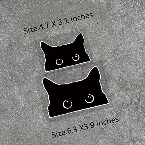 Adesivos de gato preto engraçado de Ironsky, decalque de gato, decalques de carro, decalque de pára -choques