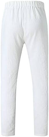 Calça de lápis manta casual masculina calça elástica de calça elástica da cintura aberta