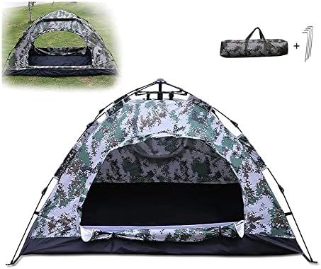 Haibing barraca de acampamento ao ar livre de 2-3 pessoas pop-up tendas de acampamento, portátil ao ar livre portátil automático à prova de vento e poliéster resistente à tenda de pano de pano de pano de pano de pano de pano