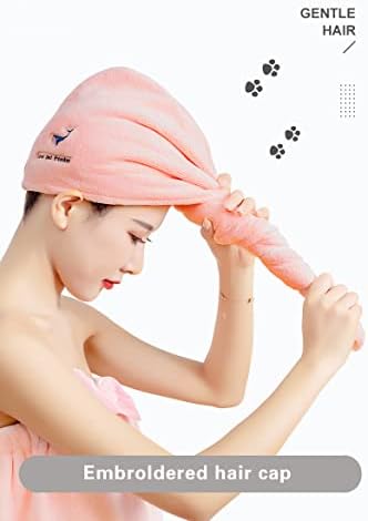Toalha de cabelo de Czmylzytt, turbante 3 pacote, toalha de cabelo de microfibra, super absorvente,