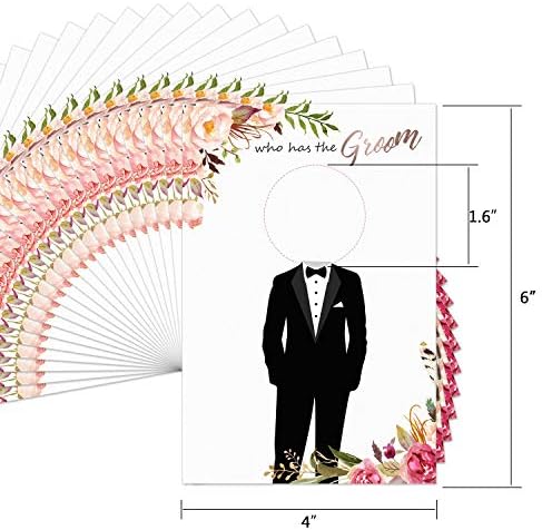 Mordun Floral Bridal Shower Games - que tem o noivo arranhar ingressos para cartões de celebridades para 48 convidados