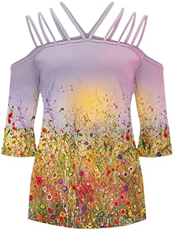 Camisa de blusa de verão no outono para roupas femininas de manga comprida Crewneck Crewneck Heart Graphic
