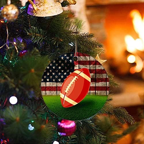 Cheyan Funnic Football USA Bandeira de Natal Ornamento Decorações de Casa Pingentes de Natal