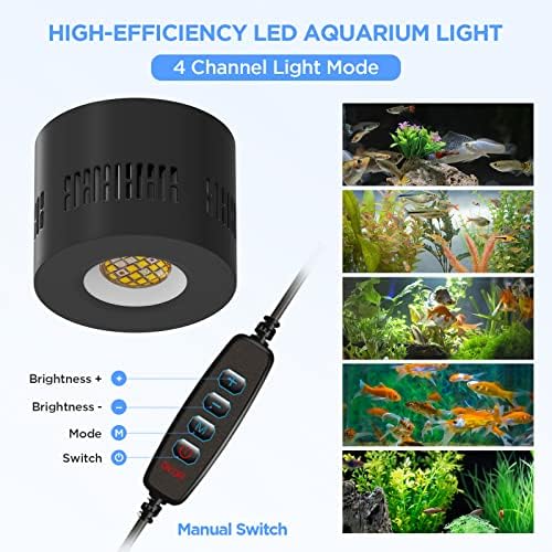 LOMINIE LED LED AQUARIUM, controle remoto 80W Plant Fish Tank Light Astta120 CLAMP LUDER DE CLIP