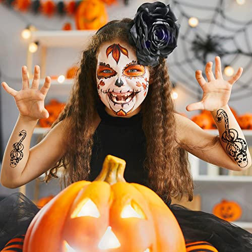 Zayvor 20 folhas Halloween Death Comestor Tattoo, Comestor de Deatel Mark Tattoo Temporário, Mark Mamba