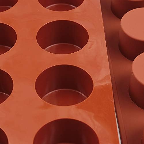 Homedge Mold de silicone de cilindro de 8 cavidades, 3 pacotes de moldes de cilindros para fazer sabão
