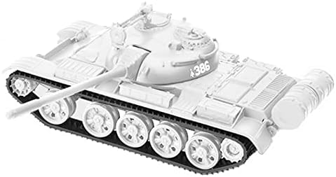 Mookeenona Branca 1:43 Modelo de liga russo Soviético T55 Tanque médio Coleção de carros blindados