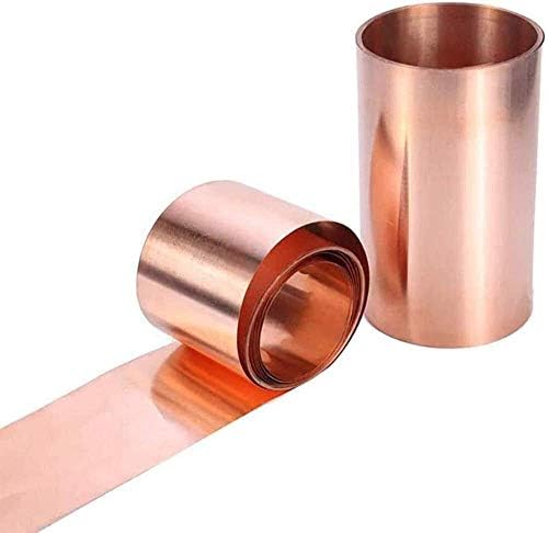 Placa de latão 99,9% de cobre Cu Metal Folha de folha T2 Alta pureza Rolo de folha de metal, 300x500mm,
