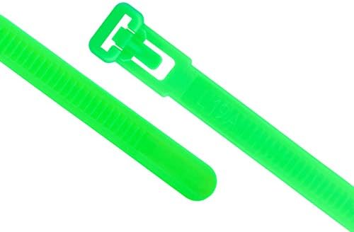 12 polegadas Fluorescent Green Standard Redable Cable Liche - 100 pacote