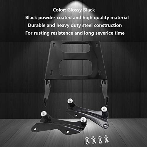 Black Black Two-Up Pack Pak Mount Mount Bagage Rack Quick-Detach ＆ Kit de hardware de encaixe de 4