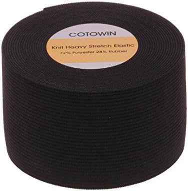 Cotowin, com 2 polegadas de largura, elástica pesada de alta faixa de elasticidade de elasticidade 5 jardas