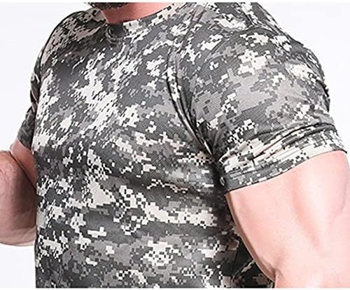 Camisas masculinas Rtrde roupas de treinamento militar e respirável de treinamento de camuflagem de camiseta