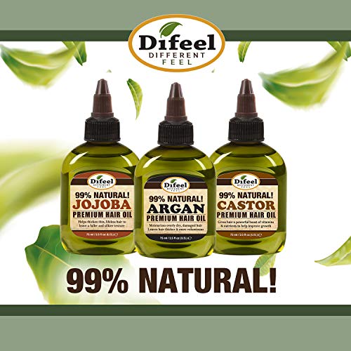 DIFEL Premium 99% de condicionamento profundo natural de óleo de coco 2,5 onças