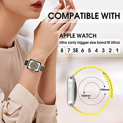Compatível com Apple Watch Band 38mm 40mm 41mm 42mm 44mm 45mm 49mm, compatível para a série Iwatch Ultra 8/7/6/5/4/4/3/2/se