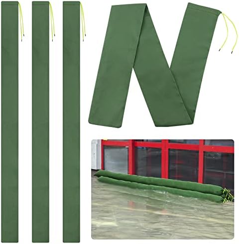 4 PCs 6 '× 6 ”de lona sacos de areia- Canvas espessadas Proteção contra inundações Sacos de areia com banda