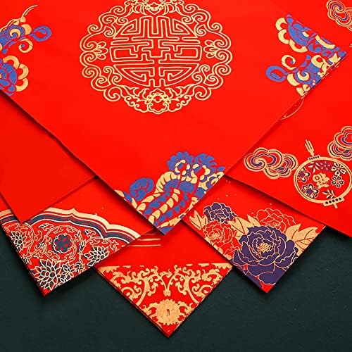 60 PCs 13,5x13,5 polegadas Documentos de Festival da Primavera Chinesa Artigos Festivos de Origami