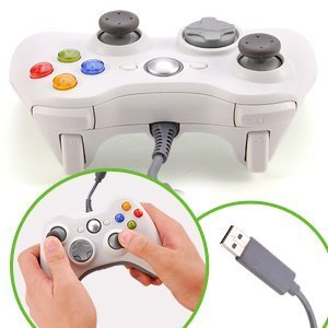 Controlador branco com fio multimídia Xett para Xbox 360 Console & Windows PC - Adequado para Xbox 360 e Win 2000/ME/XP/Vista/7/8