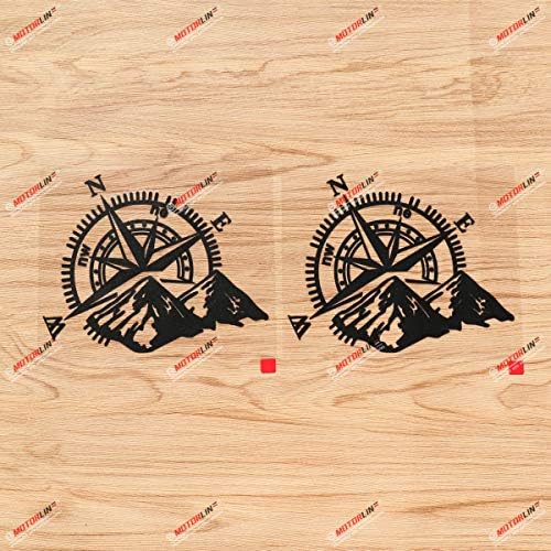 2x preto 8 '' 4x4 Off Decalge Sticker Compass Mountain Car Vinyl Fit for Chevy Jeep Ford