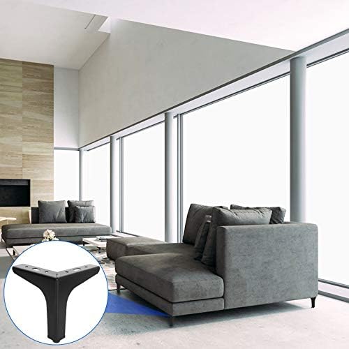 12pack Metal Furniture Sofá pernas, 5 polegadas de estilo moderno móveis de mobiliário Triângulo Sofá Pés, armário