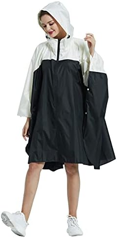Rain Poncho Jacket Capeled Zipper Style para mulheres/homens/adultos com bolso