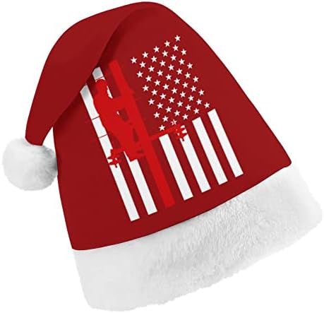 American Flag Electric Cable Hat Christmas Hat personalizada Papai Noel Decorações engraçadas de Natal