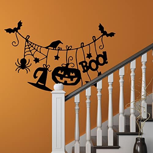 Jackruler Halloween Wall adesivos de sala de estar quarto de crianças decoração mini bastão nos espelhos