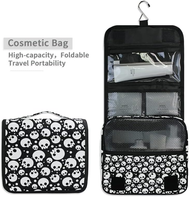 Bolsa de higiene pessoal pendurada Bolsa de viagem de maquiagem para skuls para produtos de higiene