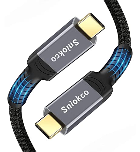 SNIOKCO USB4 Compatível com cabo Thunderbolt 3, cabo USB4 para cabo Thunderbolt 4, suporte 5k@60Hz, 100W/20V/5A