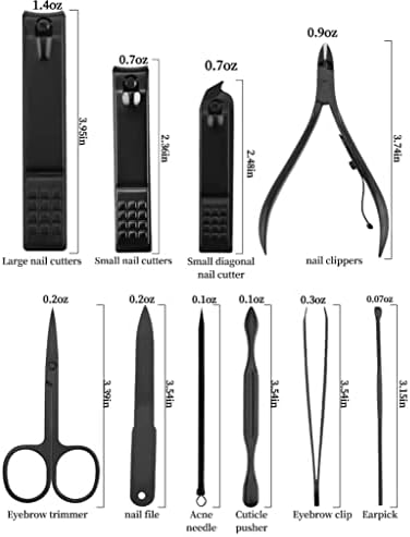 Kit de alfinete masculino, conjunto de cortador de unhas, cortadores de unhas para women18 peças kit de manicure