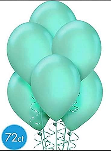 Balões de látex de pérolas | Robin's Egg Blue | Pacote de 72 | Decoração de festa