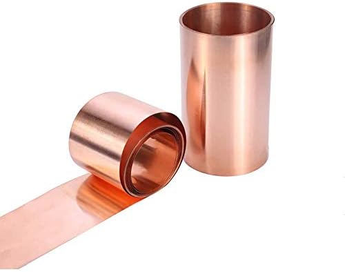 WSABC 99,9% Folha de rolagem de folha de cobre pura T2 T2 Cu Metal Foil Roll Crafts DIY Comprimento 3m,