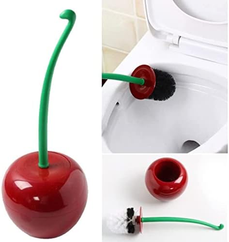 Escovas de vaso sanitário, escova de vaso sanitário em forma de cerejeira com suporte, escovas limpas curvas